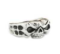 Small Skull 925 Sterling Silver Ring Biker Punk Jewellery TA14A UK Size N½~Z4 (UK N½ (54.4mm))