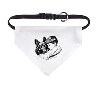 Small 'Sleeping Boy with German Shepherd' Dog/Cat/Pet Bandana (PD00063571)