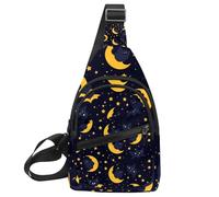 Small Sling Backpack Crossbody Sling Bag, Chest Bag Daypack, Cute Bat in The Night Sky 7