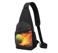 Small Sling Backpack For Women Men Chest Bag Crossbody Bag Hiking Daypack | Crossbody Sling Bag Travel Hiking Chest Bags Casual Cross Body Bag Burning Tennis Pictures Fanny Packs