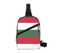 Small Sling Backpack Unisex Hungarian Flag Foldable Shoulder Bag Chest Crossbody Daypack