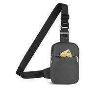Small Sling Bag Cross Body Chest Shoulder Bag for Men Women - FRID Blocking Pocket and Adjustable Straps Crossbody Bag, Water Resistant Bum Bags for Runner Workout Hiking Cycling Travelling