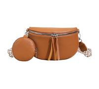 Small Sling Bag for Women - Stylish Shoulder Backpack, Compact Chest Bag | Lightweight Cross Body Gym Pocket for Festival Travel for Casual Wear, School, Travel, brown, riferimento alla