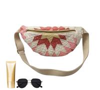 Small Sling Bag - Handmade Portable Boho Quilted Pouch | Fabric Bag with Adjustable Strap - for Daily Outdoor Climbing Cycling Fishing Sports Camping Travel Men Girls Party