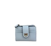 Small Smooth Leather Wallet, female, PINKO, Wallets & Cardholders, Blue, ONE SIZE, Accessories ONE SIZE