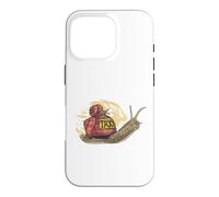 Small snail sits on a larger snail funny taxi Slug Snails Case for iPhone 16 Pro