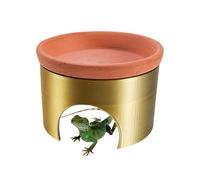 Small Snake Cave,2-in-1 Lizard Water Bowl | Leopard Gecko Feeding Bowl | for Geckos Terrapins Tortoises Animal Lovers Home Terrarium Veterinary Clinics Nature Educators Science Class
