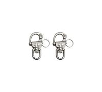Small Snap Shackle, 2PCS Stainless Steel Snap Shackles, Heavy Duty Quick Release Snap Shackle Swivel Eye Snap Shackle for Sailboat Spinnaker Halyard (128mm)