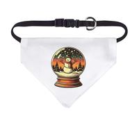 Small 'Snowman Snow Globe' Dog/Cat/Pet Bandana (PD00057311)