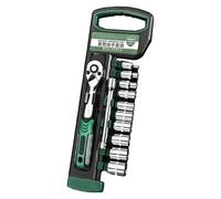 Small Socket Set | Twelve Pieces Wrench Set with Ratchet | Compact Screwdriver Bits for Car Mechanics | Home DIY Hobby Technicians Repairs