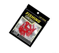 Small Soft Plastic Maggot Lure, Fork-Tail Red Worm Bait with Lifelike Action, Ideal for Catching Trout Perch and Bluegill in Various Waters(Red01)