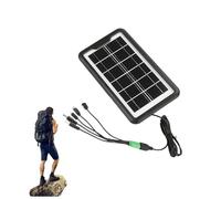 Small Solar Charging Panels - Portable Solar Charger for Outdoor Travel | Waterproof 5 Port Design with Energy Conversion System, Multi Device Charging Tool for Phone Flashlight Camping Picnic Hiking