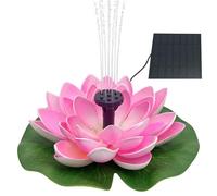 Small Solar Fountain for Bird Bath, Lotus Floating Solar Fountain with 6 Adjustable Nozzles, Powered Garden Water Feature, 1.5w, Style-1