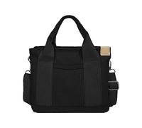 Small Solid Bag Cute Canvas Bag Fashionable Convenience Bag Temperament Handbag Portable Storage Bag Women's Clutch Handbags (Black, One Size)