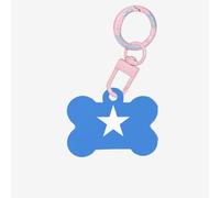 Small Somali Flag Print Acrylic Pet ID Tags, Personalized Dog and Cat Bone Shaped Sign, for Large and Small Pet Collar