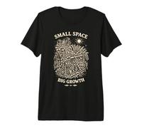 Small Space Big Growth Gardener, Urban Gardening Folk Art Premium T-Shirt