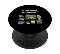 Small Space Big Harvest Urban Farmer Tabletop Vegetable PopSockets Adhesive PopGrip