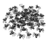 Small Spider Decorations, Halloween Spider Decorations - 50 x Scary Spider Props, Halloween Decorations for Outdoor, Yard, Garden, Haunted House, Wall, Home