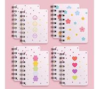 Small Spiral Notepad Cute Notebook, 8 Pack Kawaii Journals for Study and Notes Blank Page Fun Mini Scratch Pads, Back to School Supplies for Gifts Kids and Teachers(Cartoon 80 Sheets 160 Pages)