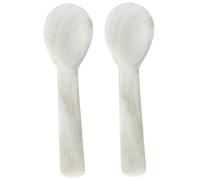 Small Spoons, Caviar Spoons 2Pcs Mother of Pearl Spoon 3.5'' Caviar with Round Handle Server Spoon for, Egg, Ice Cream, Coffee, Restaurant Serving