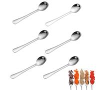 Small Spoons for Spices Jars, 6 Pcs 2.95 in Stainless Steel Small Spoons Cute Mini Condiment Spoon Little Scoops for Spices, Salt, Honey, Sugar
