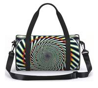 Small Sports Duffel Bag 13L Gym Bag Swimming Bag Adjustable Strap | Spiral Optical Illusion Printed Kids Travel Bag Compact Gym Sack For Dance Swimming Camping Travel