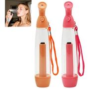 Small Spray Bottles, Refillable Handheld Water Mists, Makeup Water Face Sprayer, Clear Refillable Portable Containers for Cosmetic Skincare, Fine Mist Travel Spray Bottle, Easy to Use (Orange+Pink)