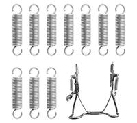 Small Springs, 10 Pcs Double-Hook Heavy-Duty Tension Springs,Stainless Steel Extension Spring,Suitable for Tents, Awnings, Trampolines (2 x 0.4 x 0.06 Inches)