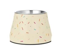 Small Sprinkles Scattered Dogs Food Bowl Enhanced Stainless Steel Cats Basic Bowls for Loving Pet Whisker Friendly