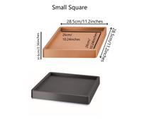 B2C Mobile Planter Saucer Flower Pot With Wheels Round 3 Sizes Portable Plant Cart Small Square Anthracite