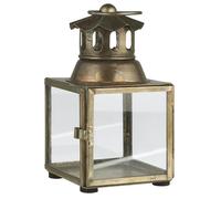 Small Square Brass Glass Lantern H:12 cm by Ib Laursen