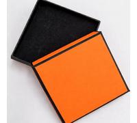 Small Square Gift Box - 7x7x2.5cm Orange Jewellery Gift Box, Rigid Paper Box with Lift-Off Lid for Bracelet, Necklace or Earrings, Optional Add-on Packaging for Presents, Bridesmaid and Birthday