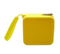 Small Square Makeup Brush Pouch Silicone Waterproof Storage Bag for Earphone Cable Lipstick Makeup Pocket Cosmetic Bag Square Silicone Organizer