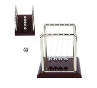 Small Square Newton's Cradle Pendulum Ball Desk Toy Home Office Decor Gift | Classic physics pendulum toy,Compact smooth swinging design,Exquisite ornament for home office, ideal festive and daily gift