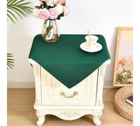 Small Square Tablecloth 2 Pack 24 x 24 Inch Washable Polyester Table Cloth Solid Green Heavy Duty Fabric End Table Cover for Bedside Table Bedroom Nightstand