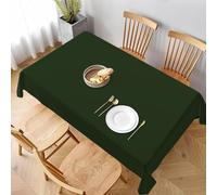 Small Square Tablecloth Dark Green Table Cloth Cover 80x80 cm Green Pattern Wipe Clean Polyester Fabric, 3D Table Protector for Kitchen Dining Party 31x31 in a-3951