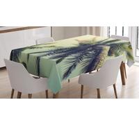 Small Square Tablecloth Palm Tree Table Cloth Cover 120x120 cm Tropical Plants Wipe Clean Polyester Fabric, 3D Table Protector for Kitchen Dining Party 47x47 in a/2732