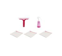 Small Squeegee, Spray Bottle and Cloth Set Cleaning Tools for Small Hands Montessori Practical Life Material (Pink)