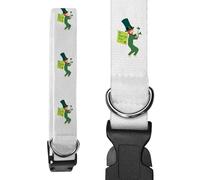 Small 'St Patrick's Day Leprechaun With His Flag' Dog Collar (PR00060943)
