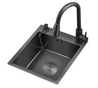 Small Stainless Steel Bar HYJAUSXB for Commercial Home Use - Undermount Prep Coffee Shop Restaurant Hotel Kitchen Compact Space-Saving(45 * 32 21cm)