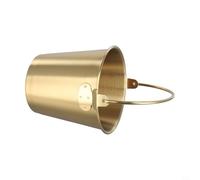 Small Stainless Steel Ice Bucket with Handles for Serving Snacks Such as Chips, Chicken Nuggets, Fries, and Cold Drinks in Bar or KTV Use (700ML Golden)