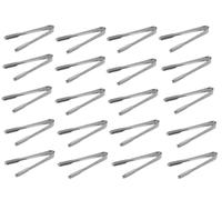 Small Stainless Steel Ice Cube Tongs - Durable, Sleek & Hygienic Serving Tool for Ice, Sugar, Sweets, Fruit, and Lemon Slices - Perfect for Parties, Bars, and Home Use (20)