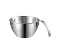 Small Stainless Steel Mixing Bowl Featuring Mesh Strainer Design For Salad Preparation Baking Tasks And Rice Washing Silver Finish