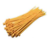 Small Standard Nylon Cable Ties 2.5mm in Width Zip Straps, Pack of 100 (2.5mm x 100mm, Yellow)