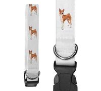 Small 'Standing Basenji Dog' Dog Collar (PR00066677)