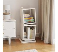 Small Standing Bookshelf,Portable Mini Bookcase,Open Display Bookcase, Double-Layer Wooden Shelf for Living Room,Bedroom,Study,Office