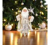 The Christmas Workshop 90cm Red Standing Santa with Sack And Teddy Bear