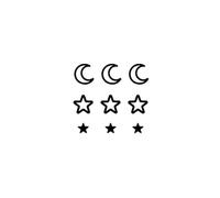 Small star moon herb tattoo stickers cute semi-permanent two weeks tattoo juice stickers stars simulation finger female