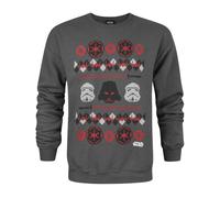 (Small) Star Wars Christmas Jumper (Mens Grey)