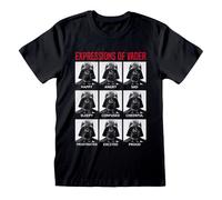 (Small) Star Wars 'Expressions Of Vader' (Black) T-Shirt